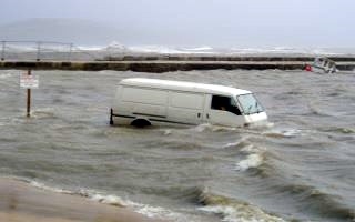Oops - van in harbour