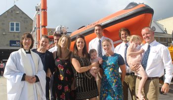 Christening at Lyme Regis Lifeboat Station